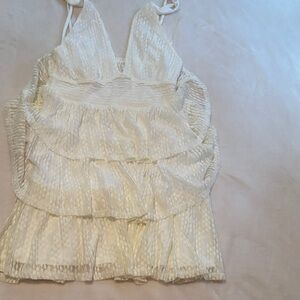 NWOT Cream Sleeveless dress
